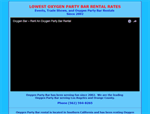 Tablet Screenshot of oxygenpartybar.com